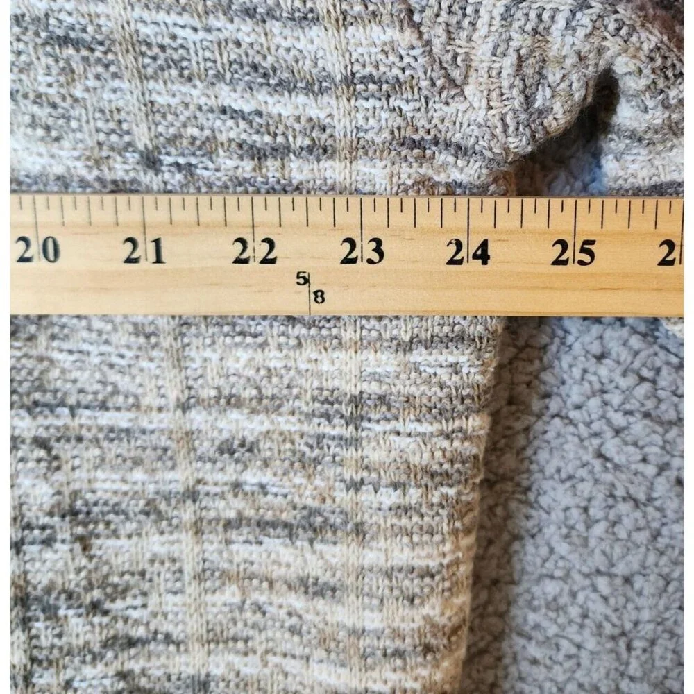 VTG Croft & Barrow Beige Striped Pullover Knit Sweater Size XL Tall‎ USA Made